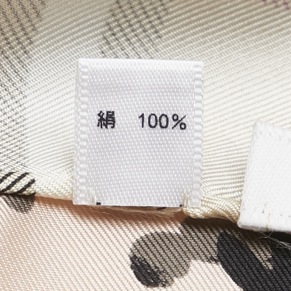 Burberry Nova Check Dog Walking Motif Scarf, Beige/Pink Beige Silk, Women's, ... - Picture 5 of 5